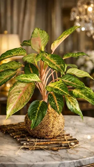 Kokedama Aglaonema Frozem